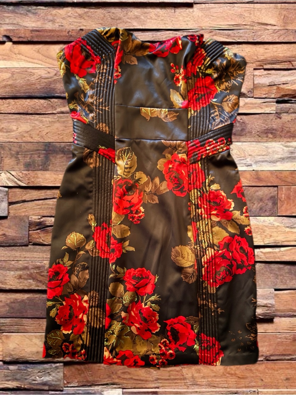 NWOT(never worn) GUESS Strapless Floral Satin Corset Mini Dress